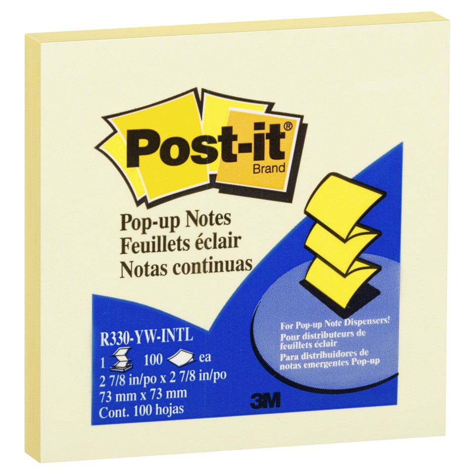 Post-it Self Adhesive Notes R330-YW 76 x 76mm Yellow Pack 12