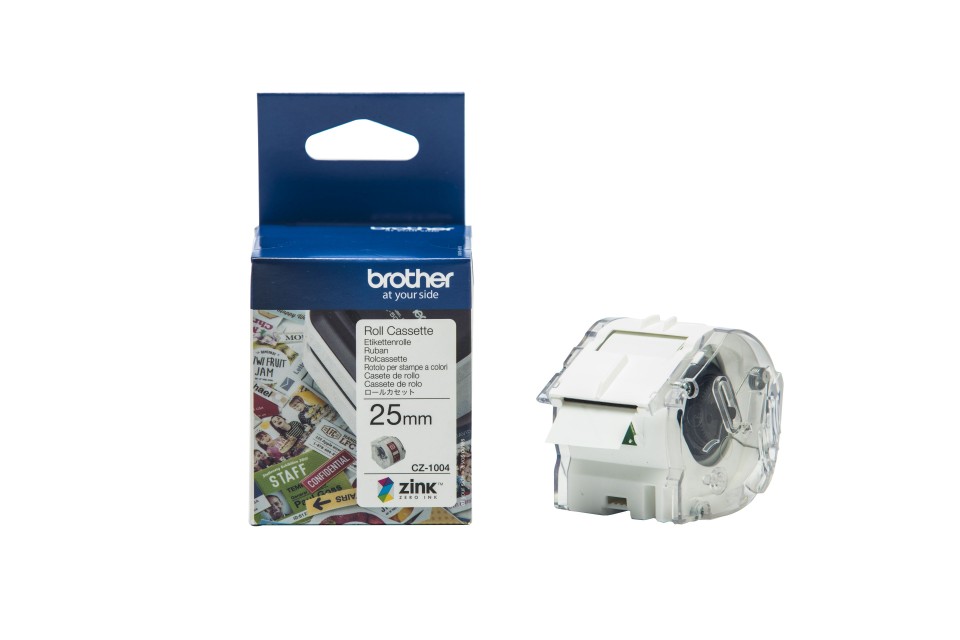 Brother CZ-1004 Continuous Colour Label Roll 25mmx5m