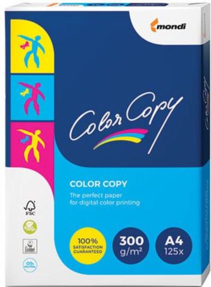 Color Copy Paper Uncoated 300gsm LG A4 Pack 125