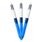 BIC 4 Colour Ballpoint Pen Retractable Grip Medium 1.0mm Standard Colours image