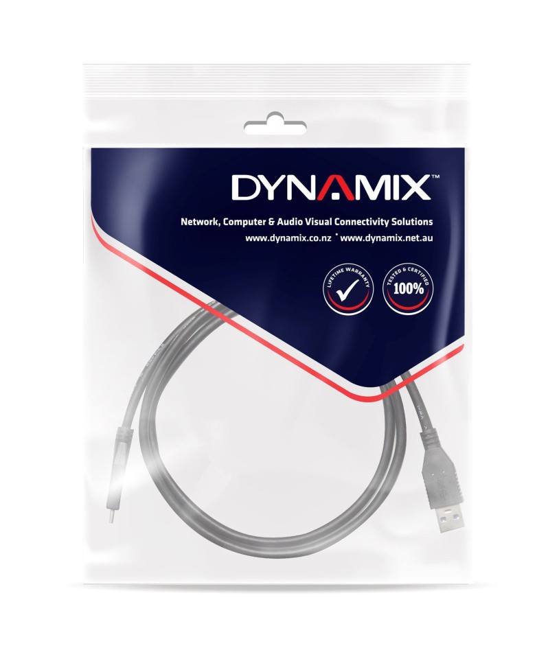 Dynamix Cable USB-C To USB-A 1m Black