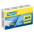 Rapid No. 26/6 Standard Staples 20 Sheets Box 1000 image