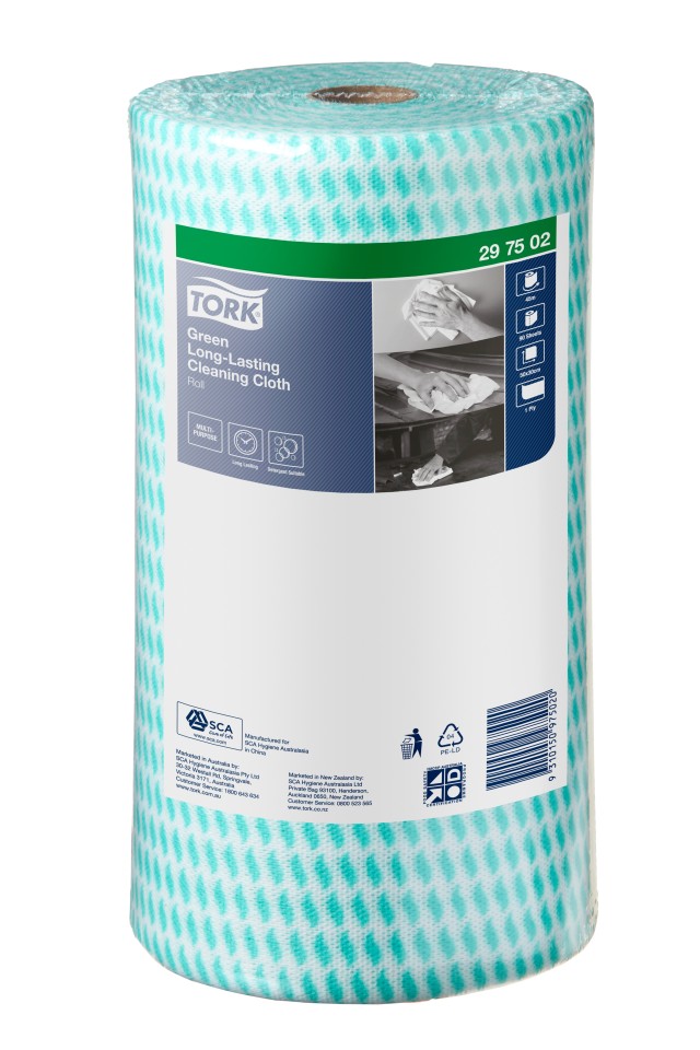 Tork Green Long-Lasting Cleaning Cloth 297502