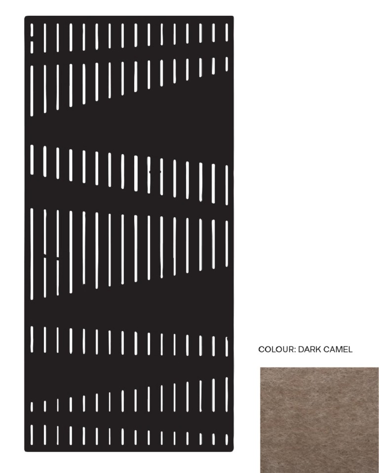 Acoustic Hanging Carved Panel 1200Wx2400Hmm Design 13 Dark Camel