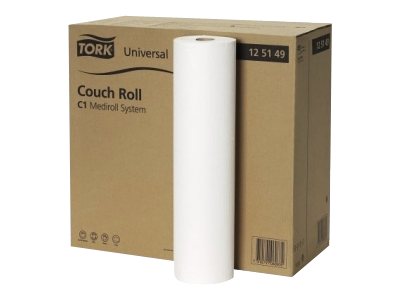 Tork C1 Universal Couch Roll White 180 Sheets per Roll 125149 Carton of 8