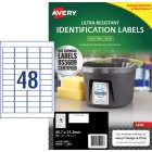 Avery L7911 Ultra Resistant Laser Labels 45.7x21.2 48up10/pk image
