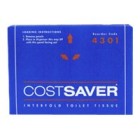 Costsaver Interfold Toilet Tissue 1 Ply White 200 Sheets per Pack 4301 Carton of 72 image
