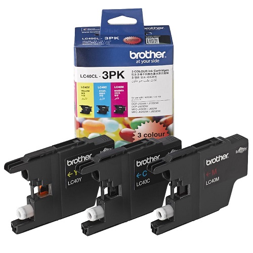 Brother Inkjet Ink Cartridge LC40 Tri Colour Pack 3