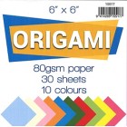 Origami Paper 6x6 80gsm Pack 30 10 Colours image