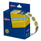 Avery Gold Dispenser Dot Stickers, 14 mm diameter, 500 Labels (937273) image