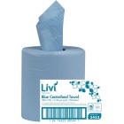 Livi Essentials 3453 Centre Feed Towel 2 ply 180 meters per roll Blue Case of 6 image