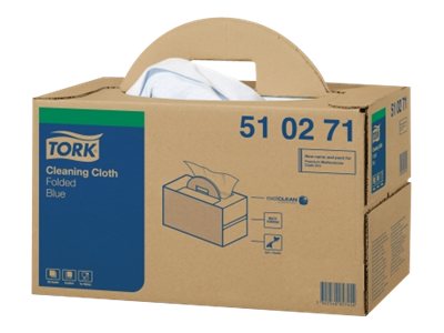Tork W7 Folded Cleaning Cloth 1 Ply Blue