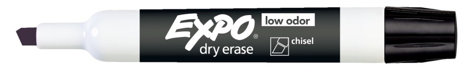 Expo Whiteboard Marker Chisel Tip 2.0-5.0mm Black