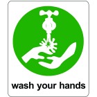 Sign Wash Your Hands 240x340 Pvc image