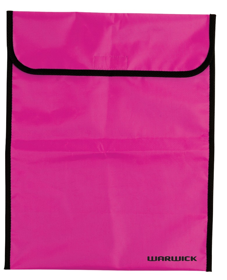 Warwick Homework Bag Velcro Large Fluoro Hot Pink