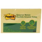 Post-it Greener Recycled Notes 655 76x127mm Yellow 100 Sheets Each image