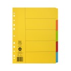 Marbig Dividers Manilla 5 Tab A4 Extra Wide Bright Colours image