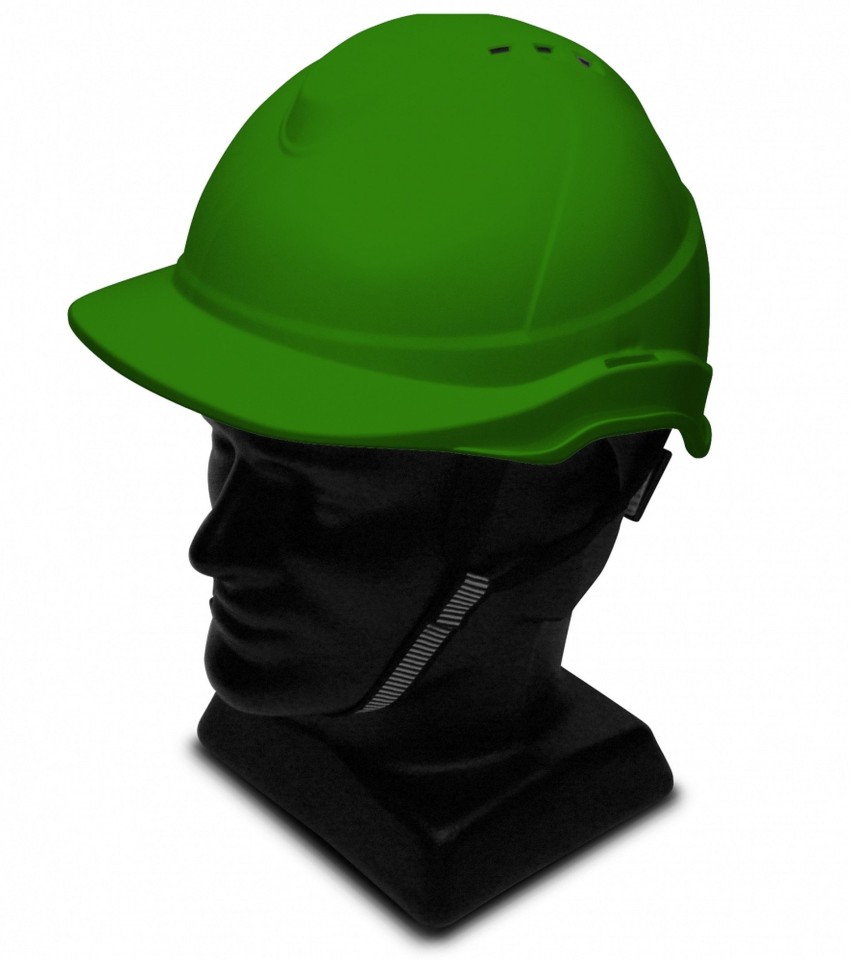Wise Hard Hat with Ratchet Harness Green Each