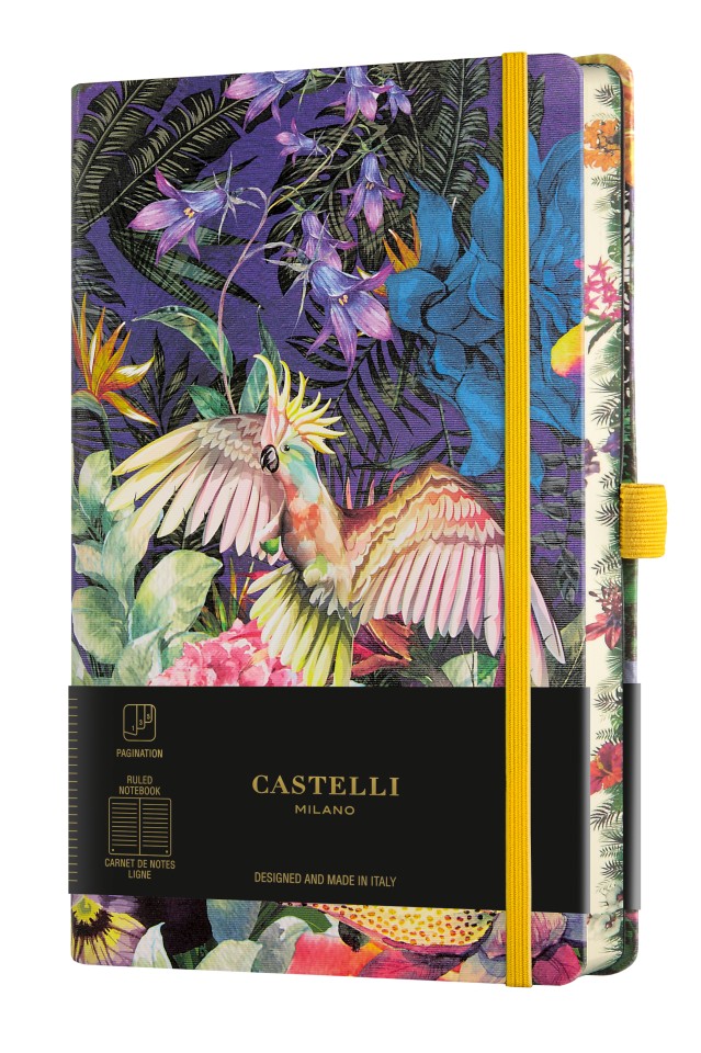 Castelli Notebook Ruled A5 240 Pages Eden Cockatiel