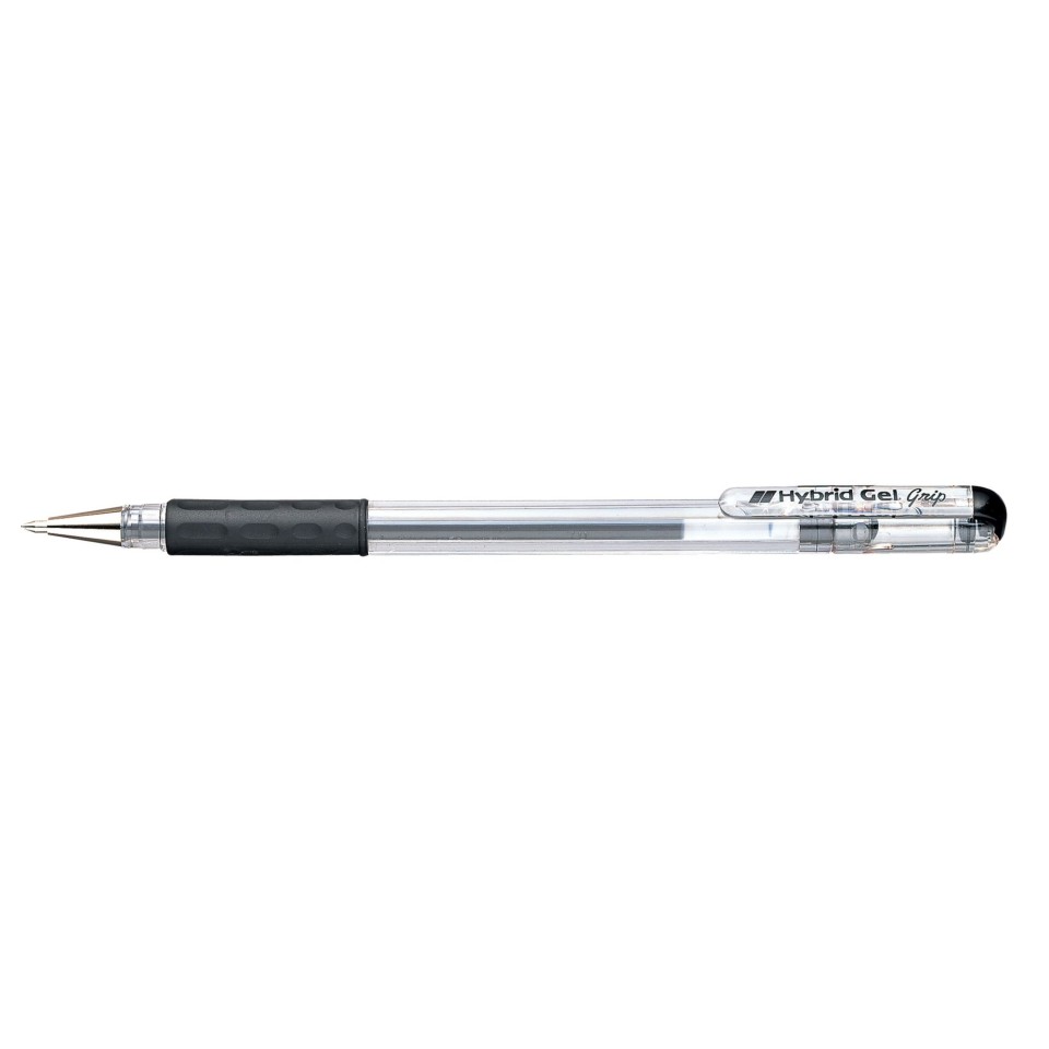 Pentel K116 Hybrid Rollerball Pen Gel Grip 0.6mm Black