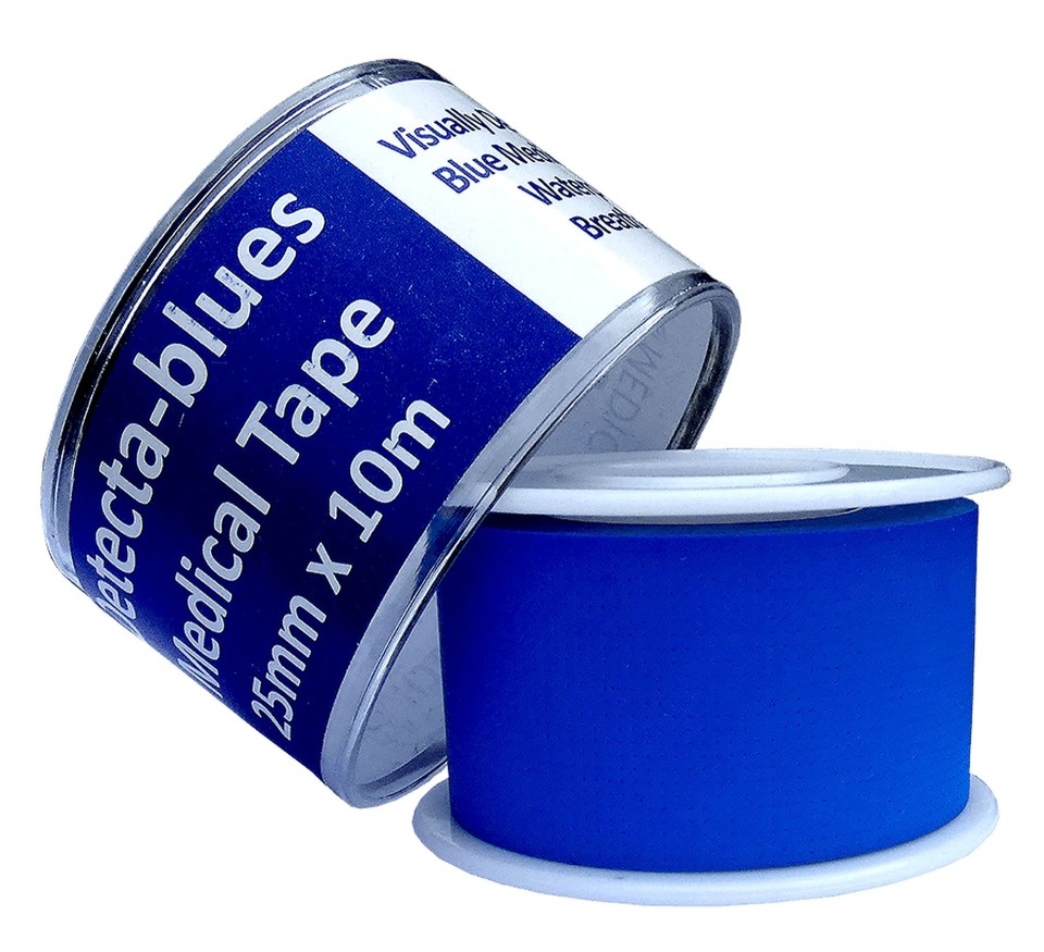 DTS Medical Detecta-blues Medical Tape Visually Detectable 25mmx10m Blue