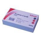 Esselte System Cards Ruled 127 x 76mm (5 x 3) Blue Pack 100 image