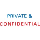 X-Stamper Self-Inking Stamp 'Private & Confidential' Red & Blue image