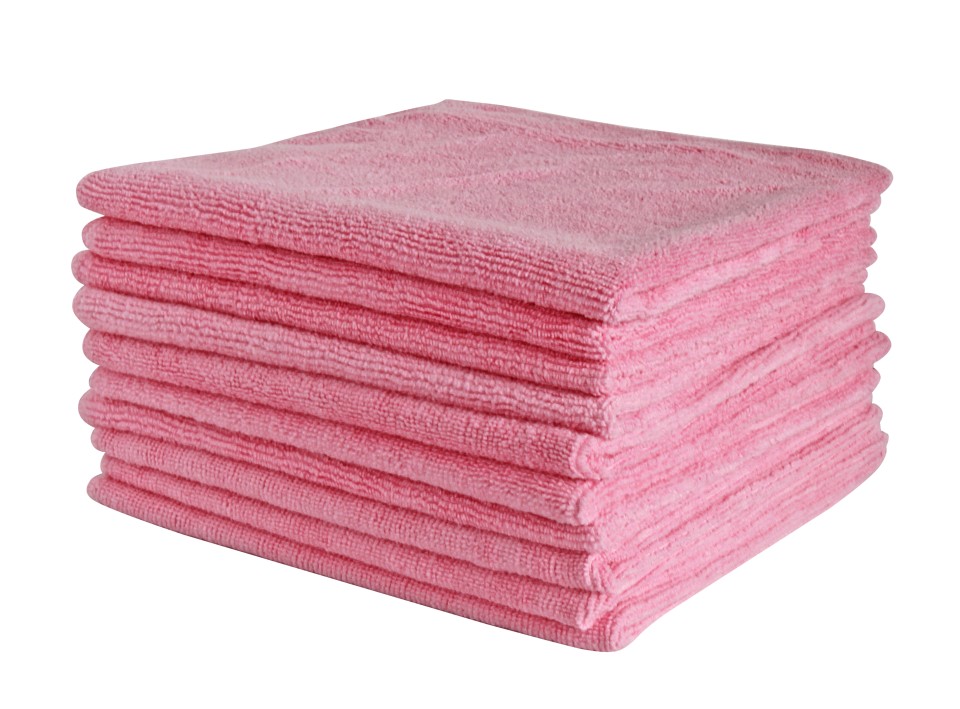 Filta Microfibre Cloth Pink/Red 40cm x 40cm 30115 Pack of 10