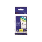 Brother TZe-111 P-Touch Laminated Labelling Tape Black On Clear 6mmx8m image