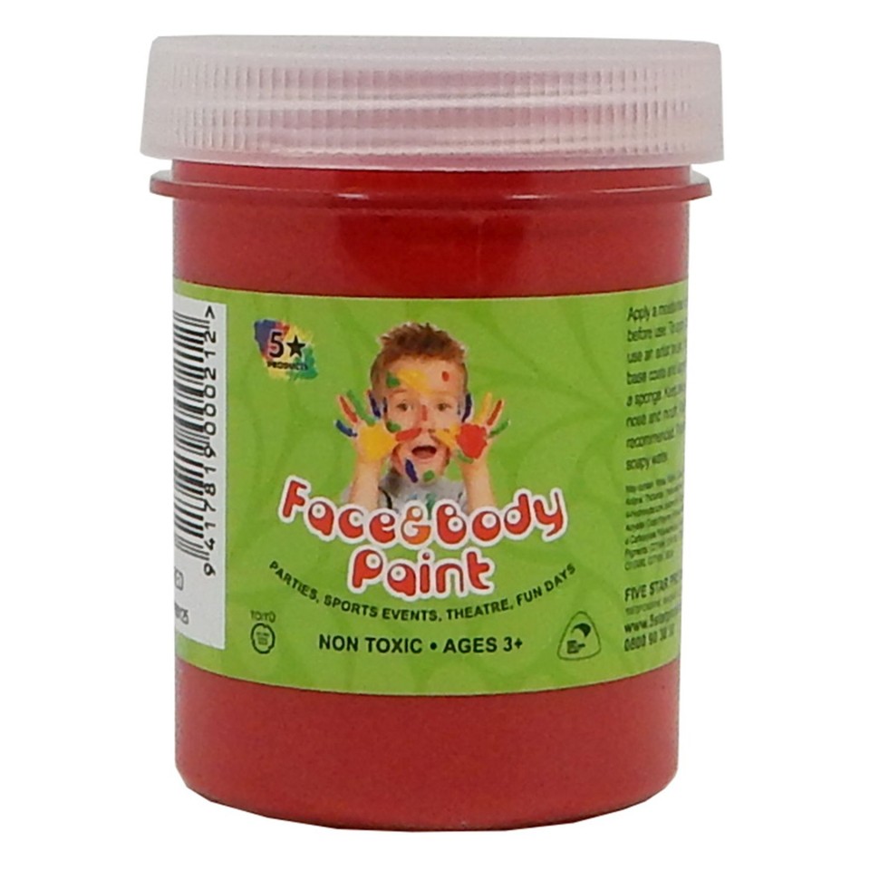 5 Star Face Paint 125ml Red