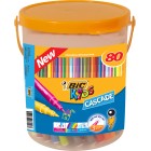 BIC Kids Cascade Colouring Felt Pens Assorted Colours Pack 80 image