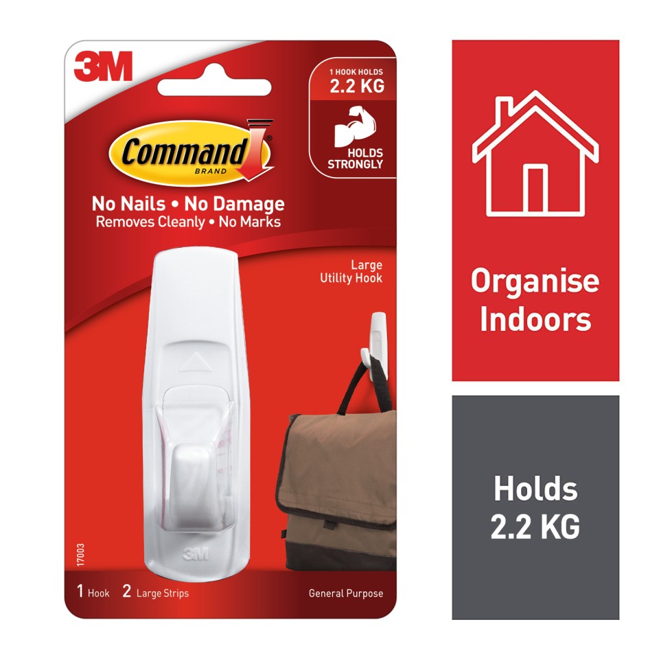 3M Command Large Hook White Each