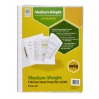 Marbig Copysafe Sheet Protector Pockets Medium Weight Fold Out A3 50 Micron Pack 20 image