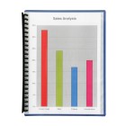 Marbig Display Book Refillable 20 Pockets Clear Cover A4 Blue image