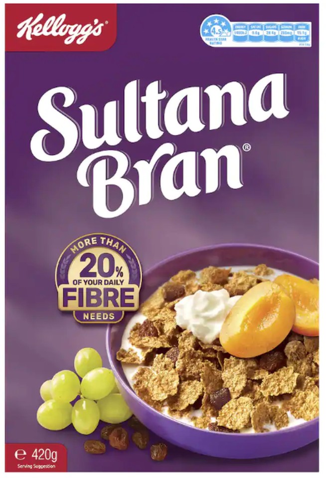 Kelloggs Sultana Bran Breakfast Cereal 420g