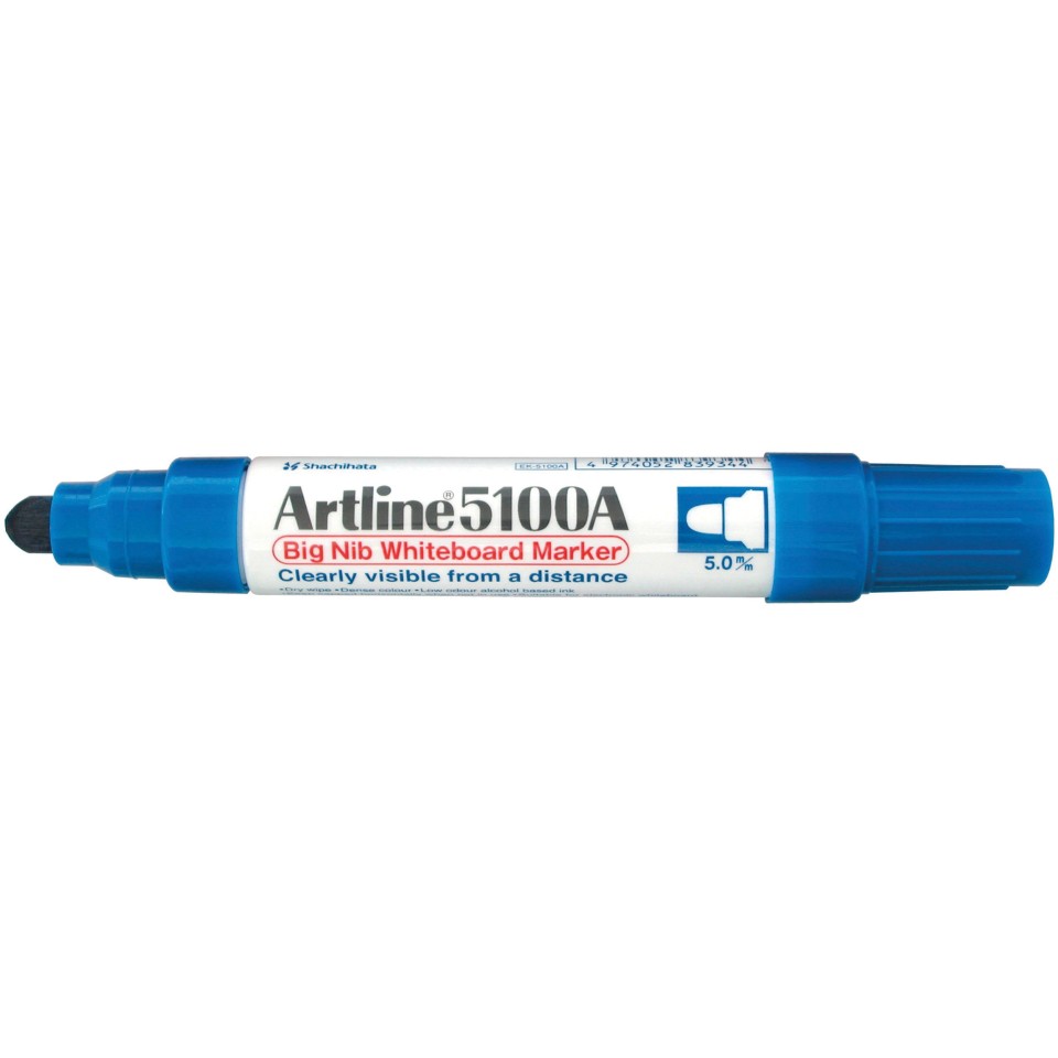 Artline 5109A Whiteboard Marker Chisel Tip 10.0mm Blue