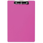 FM Clipboard Transparent Plastic Foolscap Neon Pink image