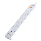 Sansai Powerboard Surge Protector 6 Outlet White image