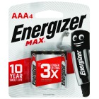 Energizer Max AAA Battery Alkaline Pack 4 image