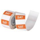 Avery Saturday Day Labels, 40 x 40mm, Orange/White, 500 Labels (937341) image