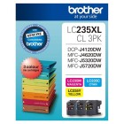 Brother 3 Colour Ink Cartridges LC235XLCL-3PK image