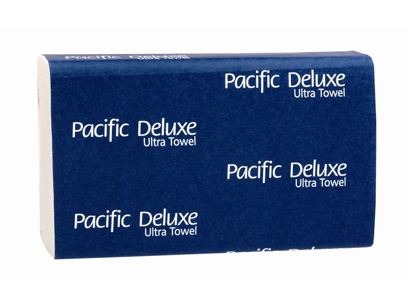 Pacific Deluxe Ultra Hand Towel 150 Sheets per pack White Carton 20