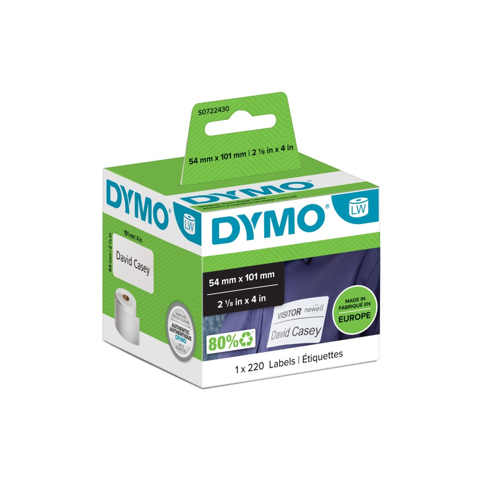 Dymo LabelWriter Shipping Labels 54mmx101mm Box 220