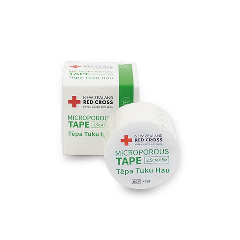 Red Cross Microporous Tape 25mmx5m Box