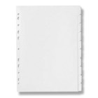 Marbig Dividers Manilla A4 White 10 Tab Pack 20 image