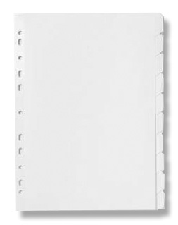 Marbig Dividers Manilla 10 Tab A4 White Pack 20