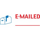 X-Stamper Self-Inking Stamp 'Emailed' Red/Blue image