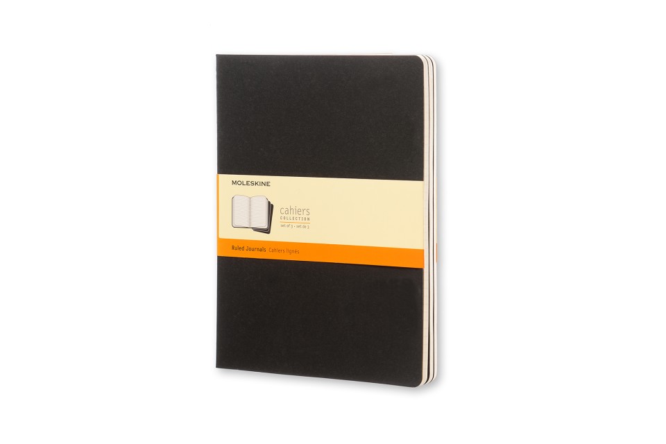 Moleskine Cahiers Collection Notebook Ruled XL Set 3