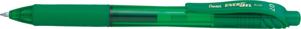 Pentel Energel X Gel Ink Pen Retractable Fine BL107 0.7mm Green
