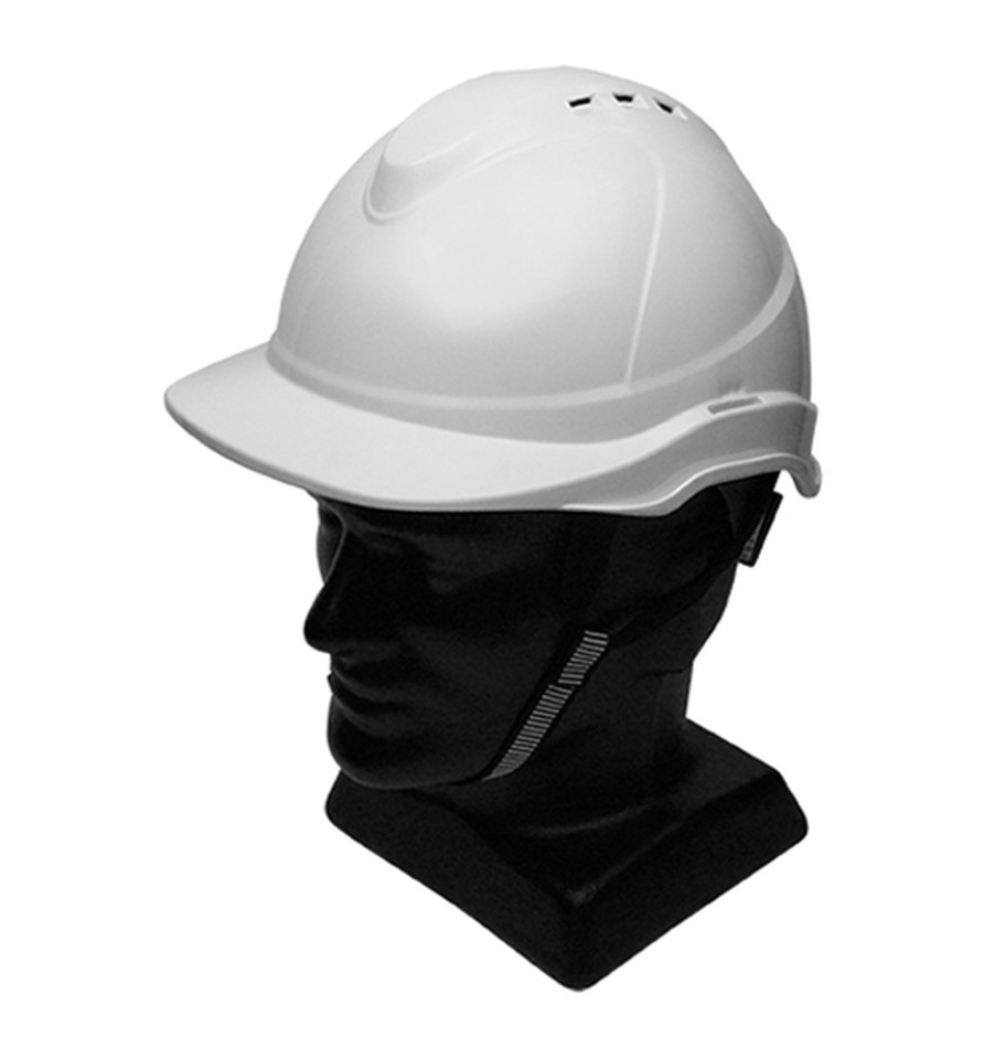 Wise Hard Hat with Ratchet Harness White Each